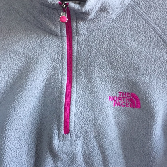 The North Face Fleece 1/4 Zip Glacier Pullover Baselayer Grey, XS - Picture 3 of 7
